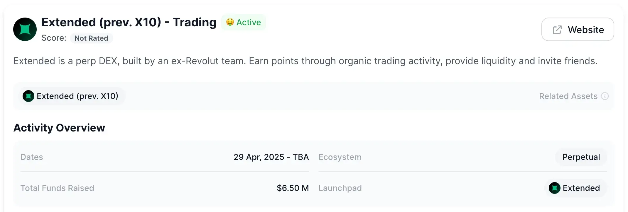 "Extended (prev. X10)" activities