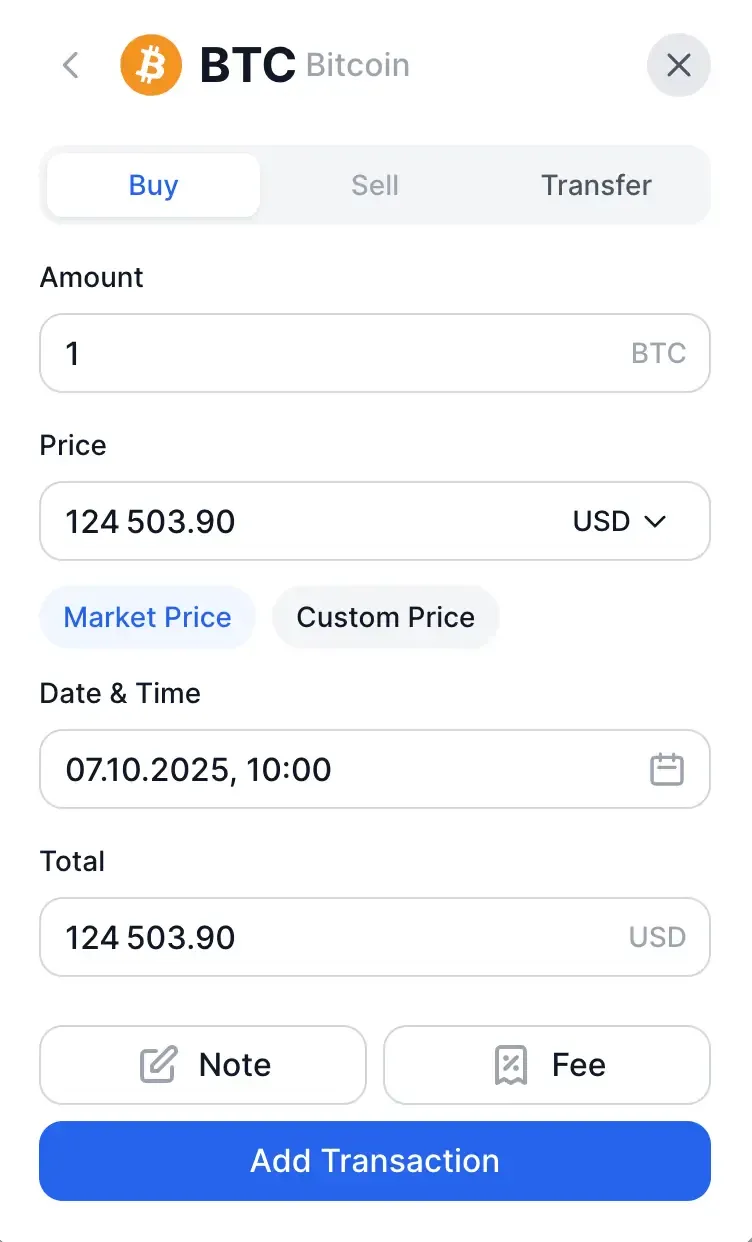 How to set up a custom crypto portfolio — step 6