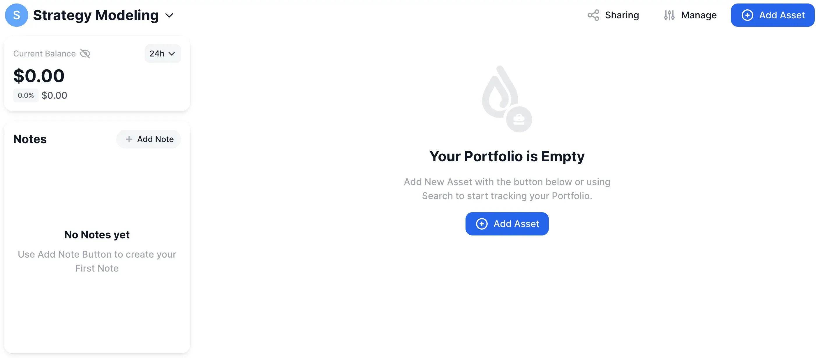 Custom portfolio "Strategy Modeling" — DropsTab