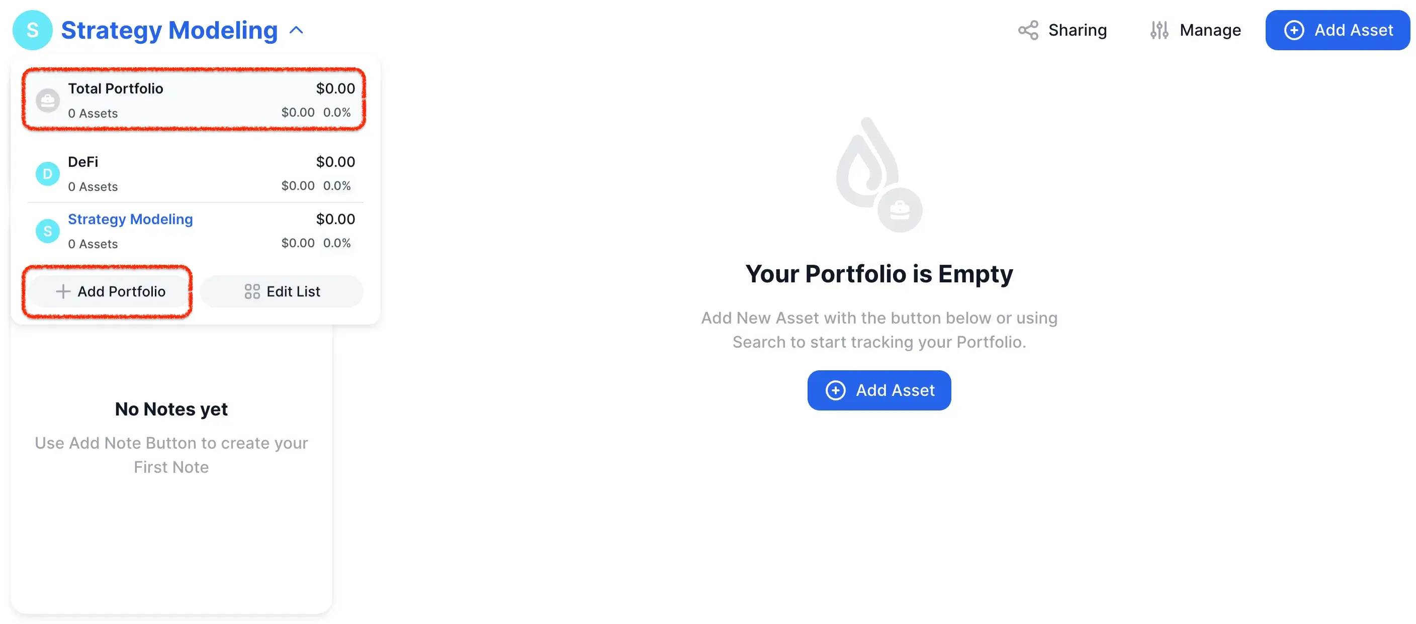 How to set up a custom crypto portfolio — step 4