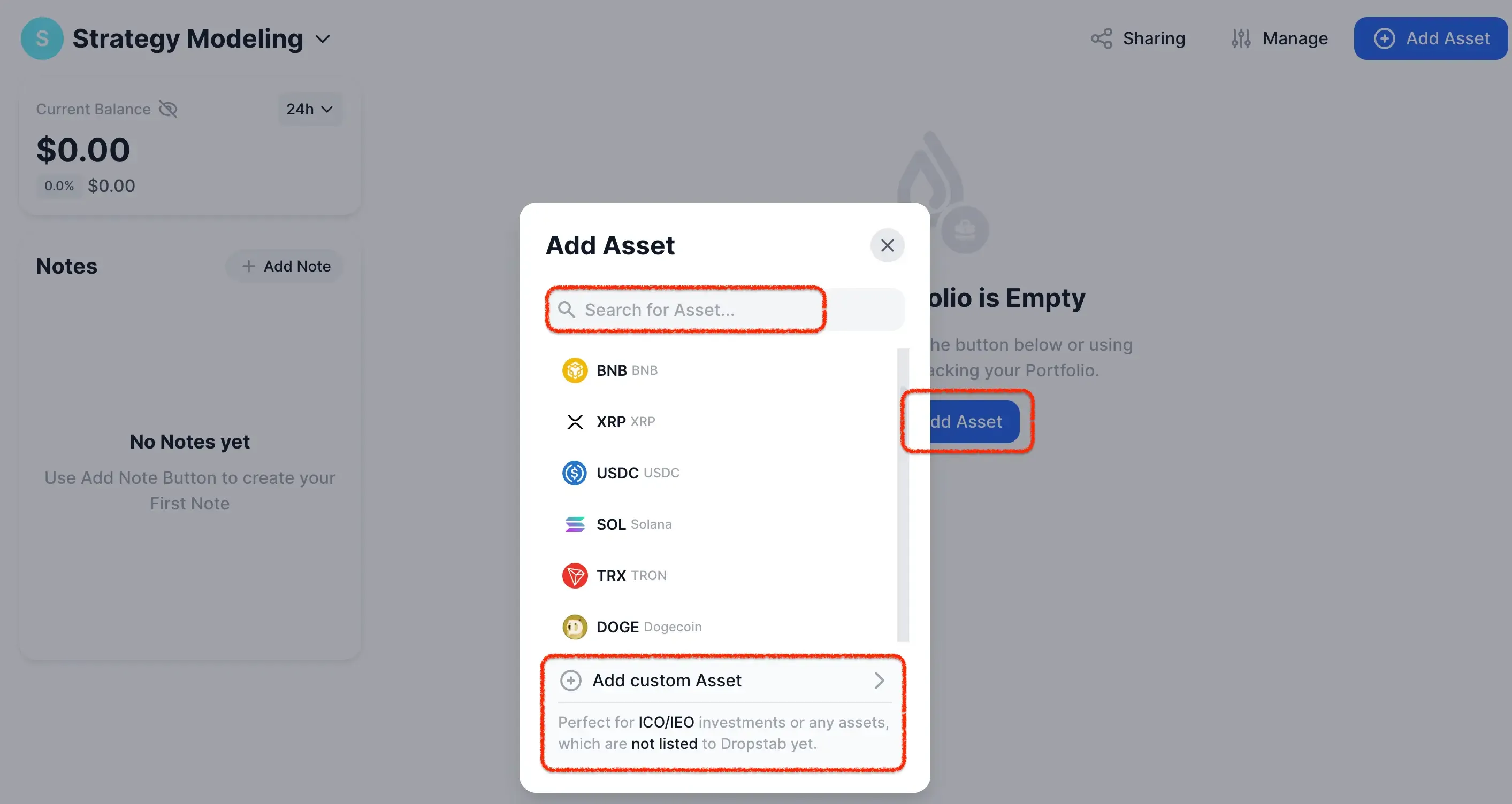 How to set up a custom crypto portfolio — step 5