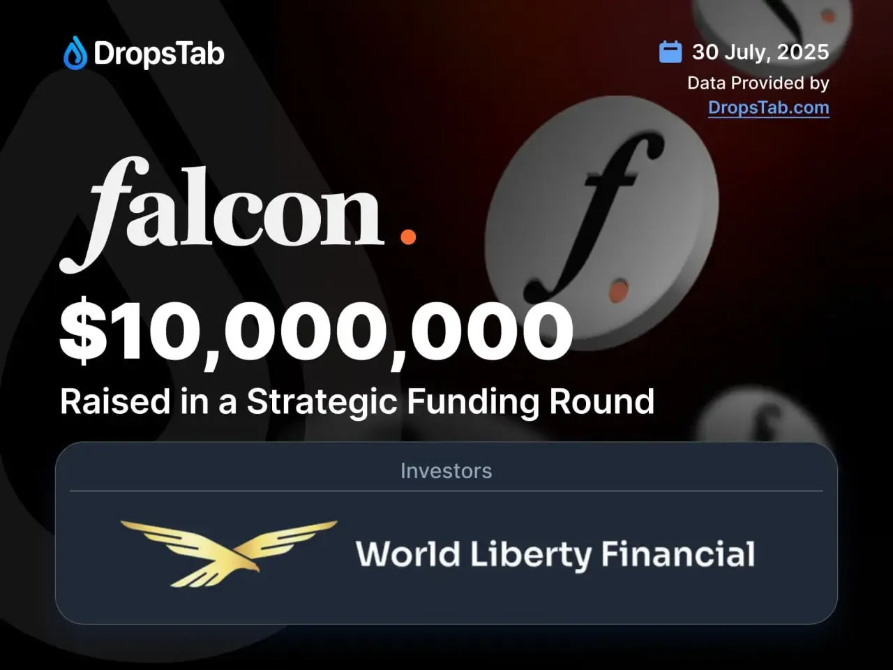 Falcon залучає $10M у стратегічному раунді з World Liberty Financial.